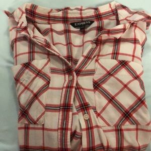 Express plaid oversized button down SOFT!